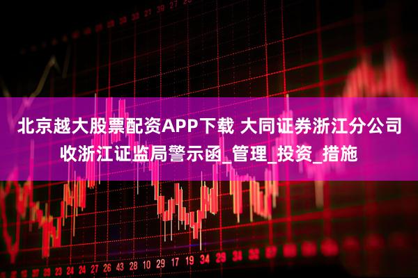 北京越大股票配资APP下载 大同证券浙江分公司收浙江证监局警示函_管理_投资_措施