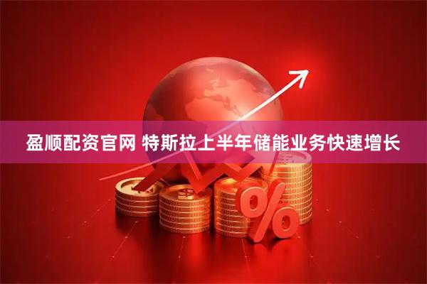 盈顺配资官网 特斯拉上半年储能业务快速增长